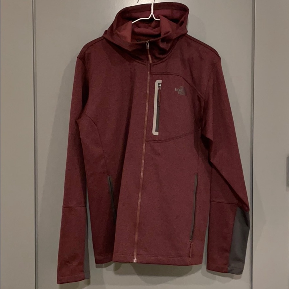 Men’s Medium Maroon North Face zip-up Hoodie